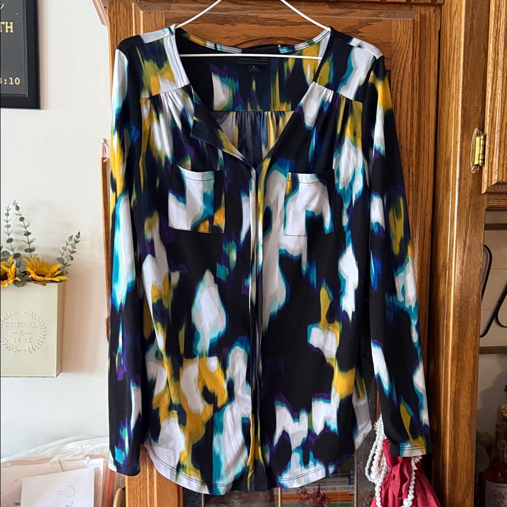 Multicolor Abstract Women's Top